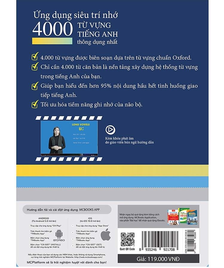 Ứng Dụng Siêu Trí Nhớ 4000 Từ Vựng Tiếng Anh Thông Dụng Nhất