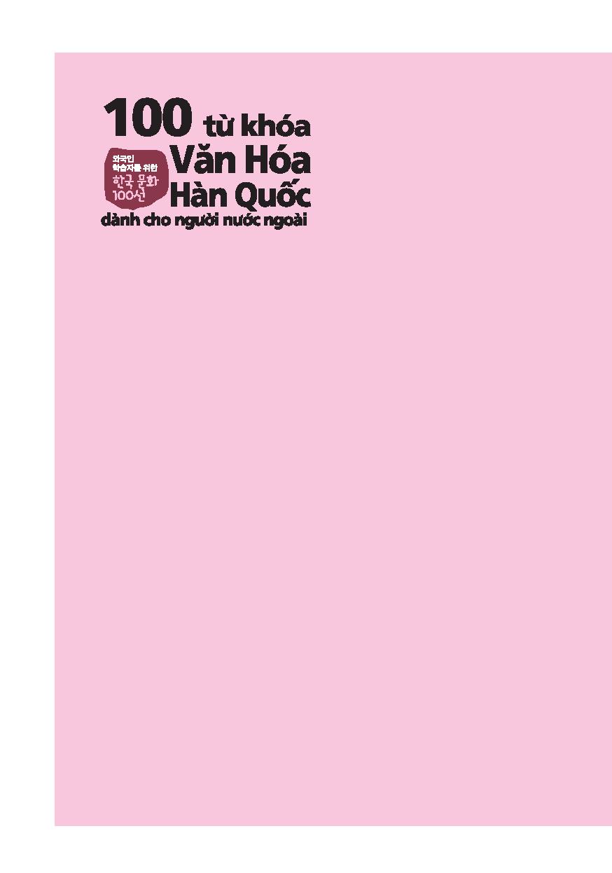 100 Từ Khóa Văn Hóa Hàn Quốc Dành Cho Người Nước Ngoài