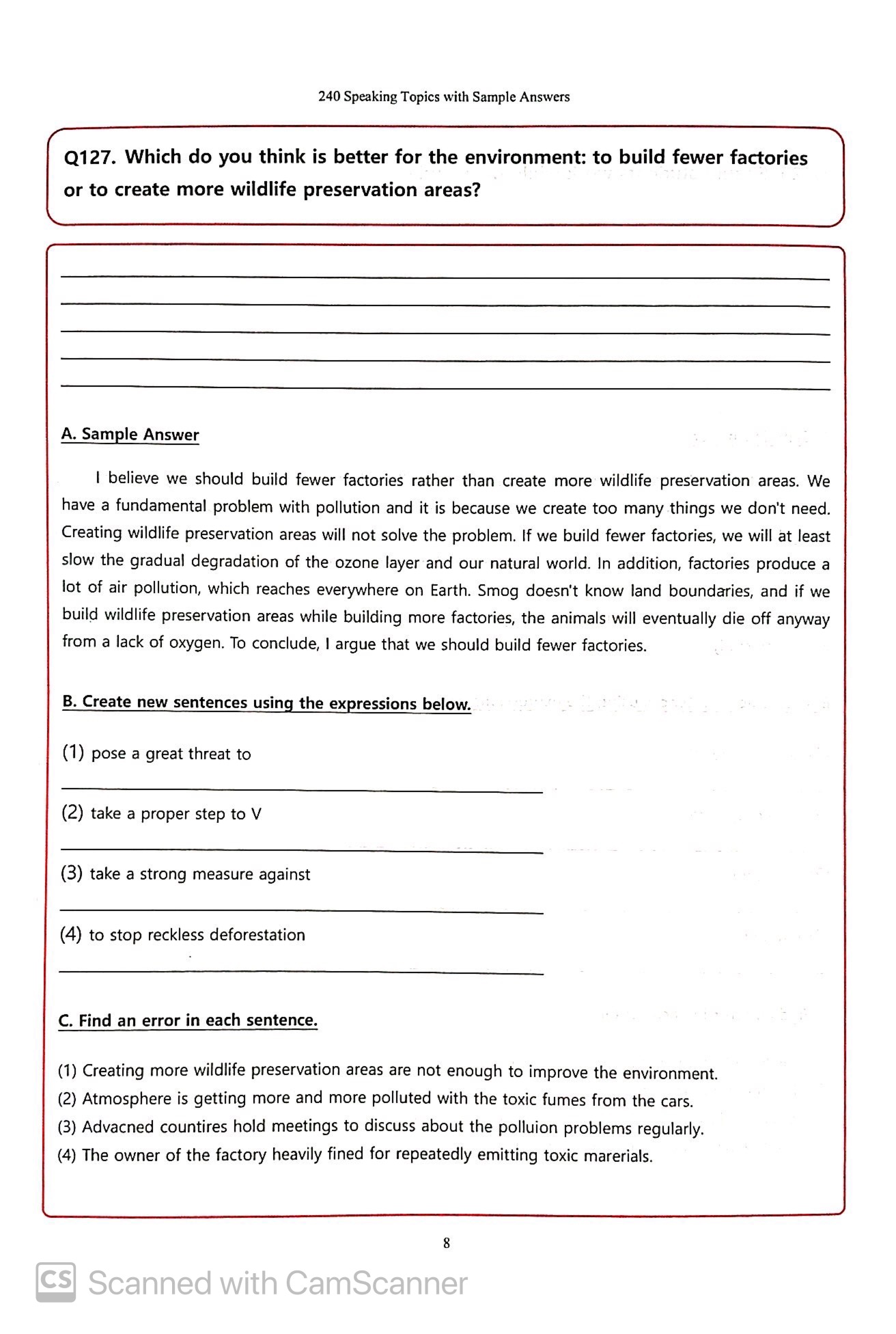 240 Speaking Topics - Vol 2 (Topics 121-240)