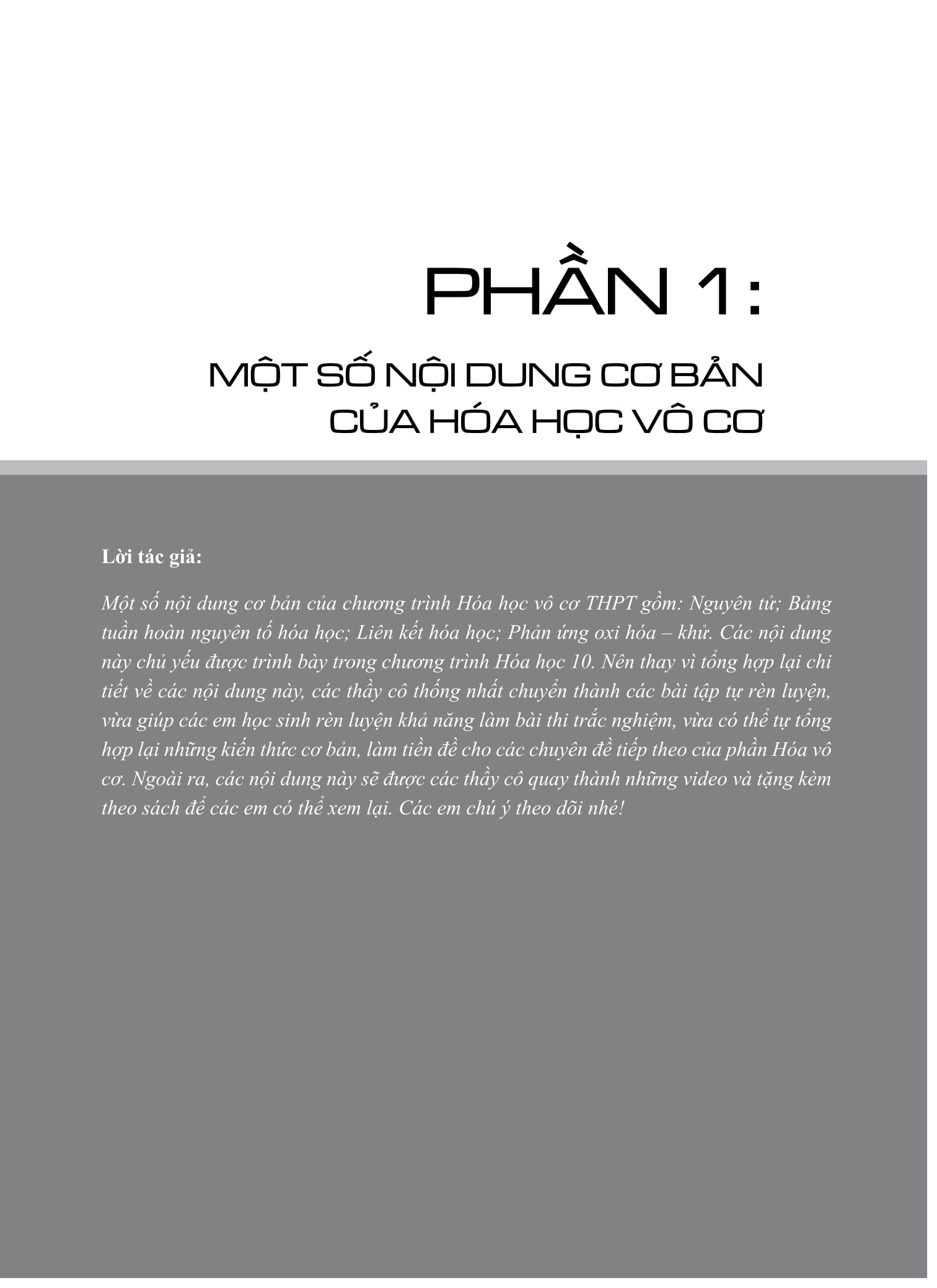 Bứt Phá Điểm Thi Môn Hóa Học Phần Vô Cơ