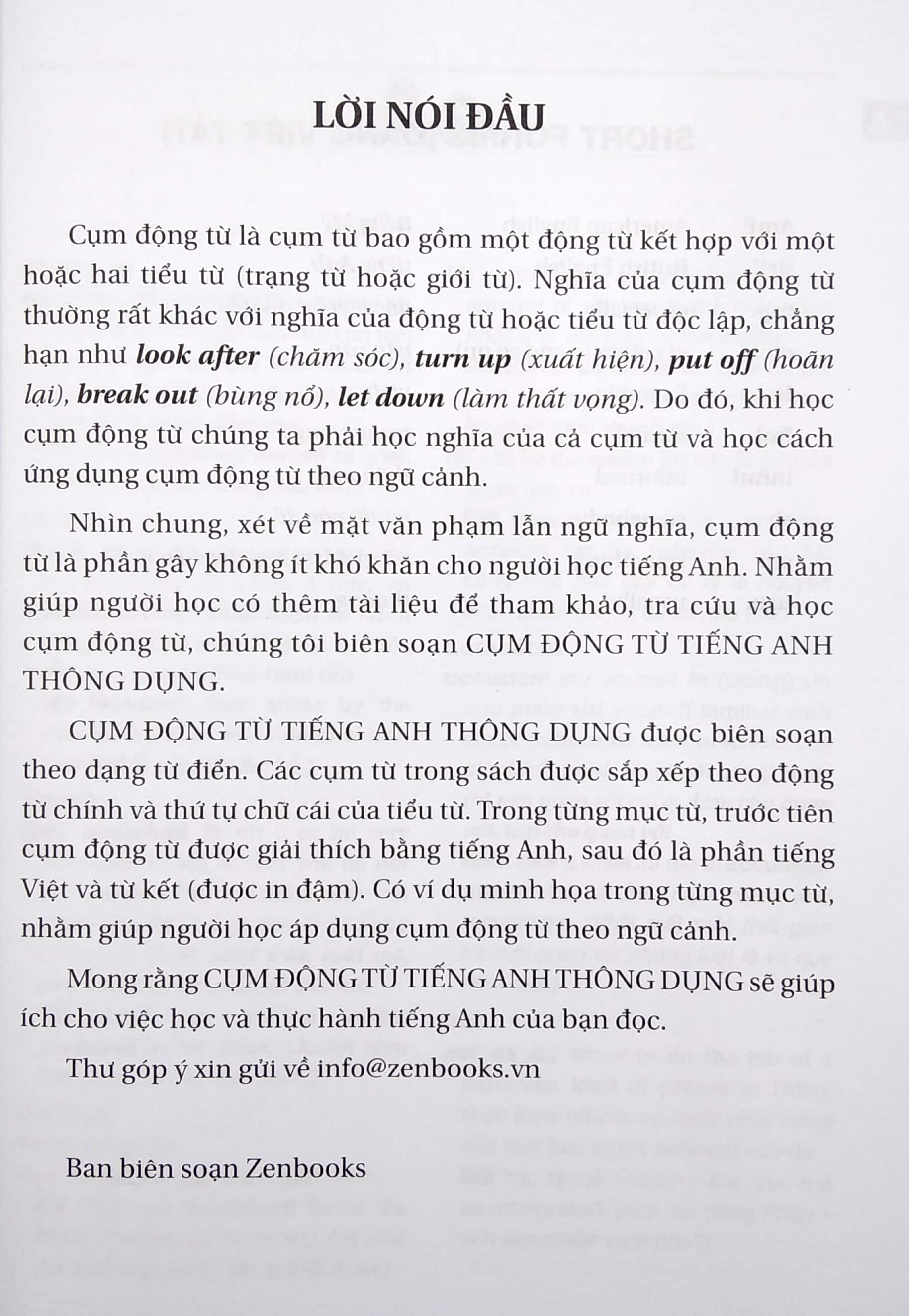 Cụm Động Từ Tiếng Anh Thông Dụng