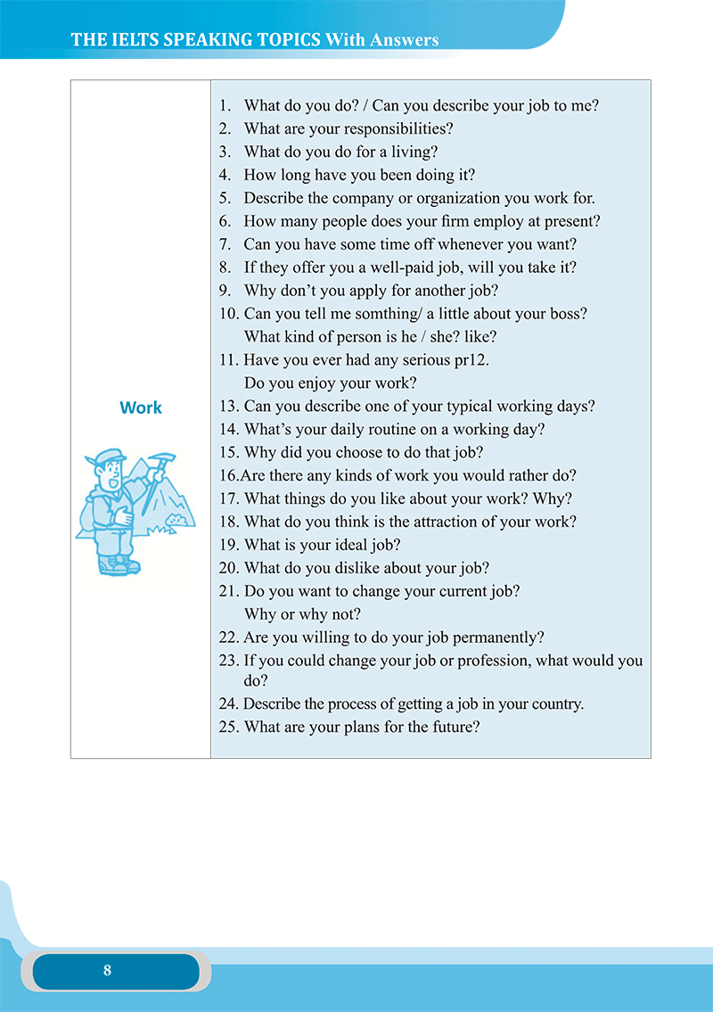 The Ielts Speaking Topics - Tài Liệu Luyện Thi Nói Ielts