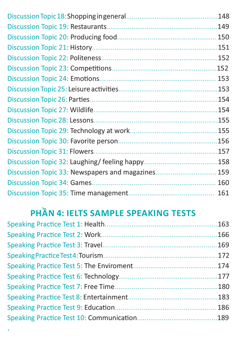 The Ielts Speaking Topics - Tài Liệu Luyện Thi Nói Ielts