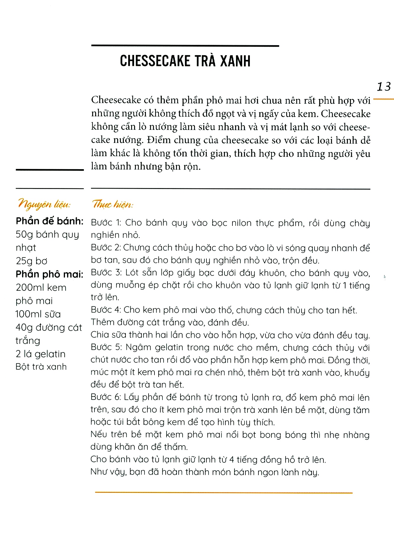Bánh Tuyệt Ngon, Không Cần Lò Nướng
