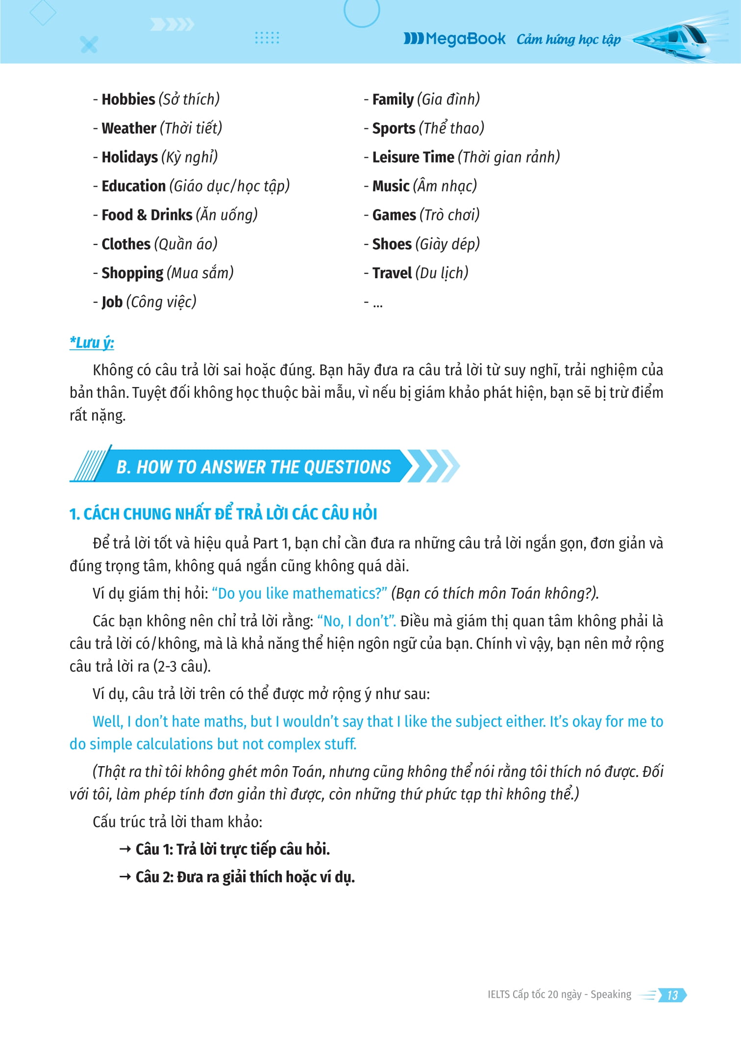 Ielts Cấp Tốc - 20 Ngày Speaking