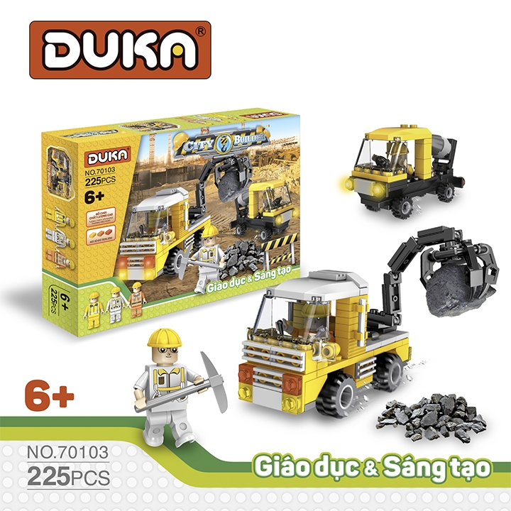 Bộ Đồ Chơi Ghép Hình - Xây Dựng Thành Phố - Duka Z70103 (225 Mảnh Ghép)