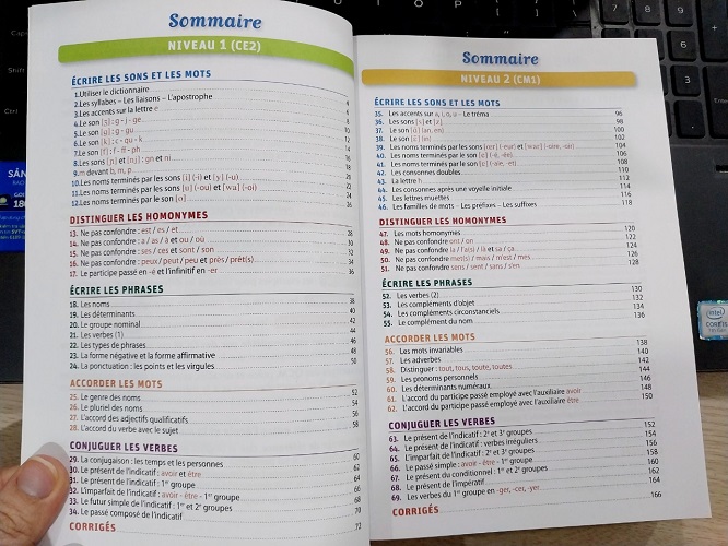 Sách Bài Tập Tiếng Pháp lớp 3,4,5 - 800 Exercices D'Orthographe - Grammaire - Conjugaison