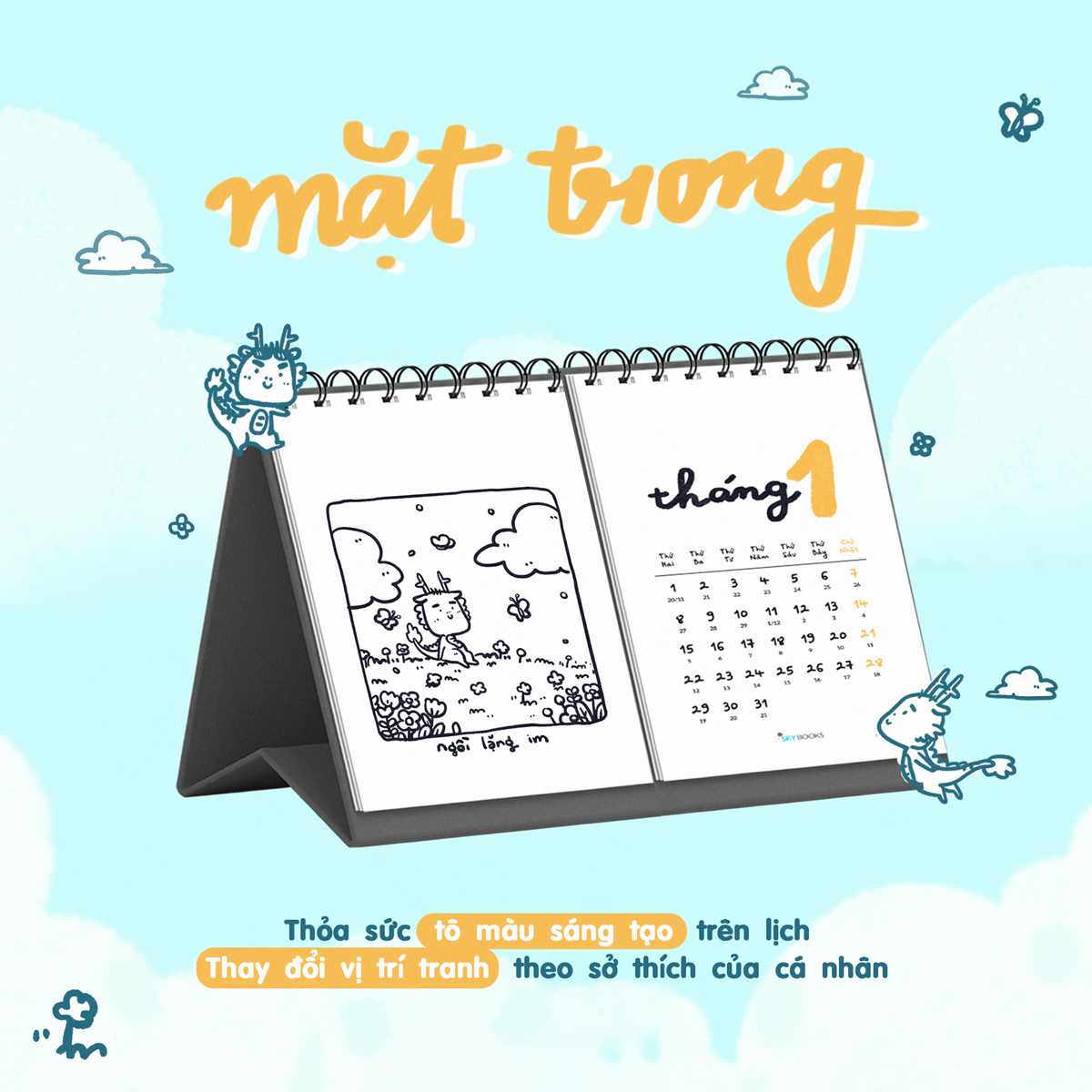 Lịch Bàn Skybooks 2024 - Năm “Thìn” - Tập “Thiền”