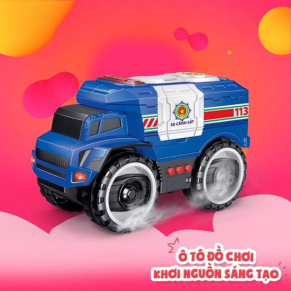 Xe Cảnh Sát Kết Hợp Ánh Sáng Và Âm Thanh - Duka SF832335