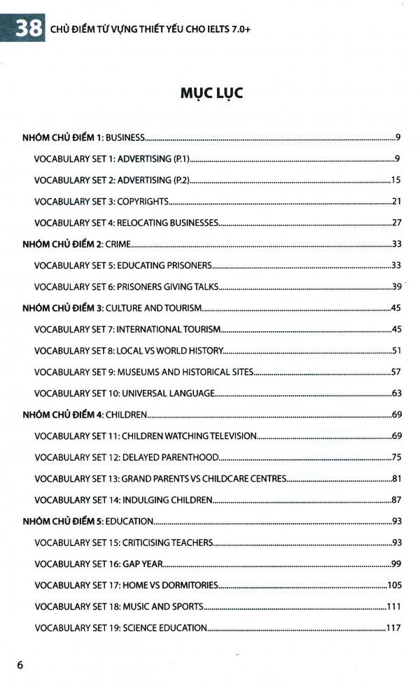 38 Chủ Điểm Từ Vựng Thiết Yếu Cho Ielts 7.0