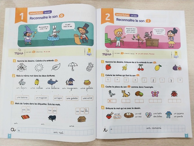 Sách Bài Tập Tiếng Pháp- Mon Cahier Pour La Maison Francais (CP 6-7 tuổi)
