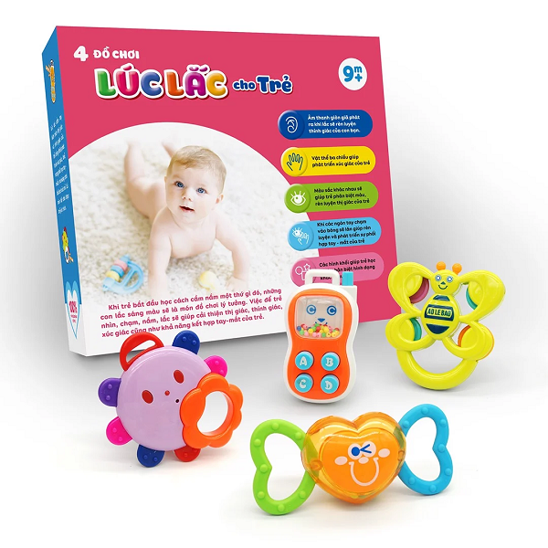 Bộ 4 Đồ Chơi Lúc Lắc Cho Trẻ - Duka DK580012