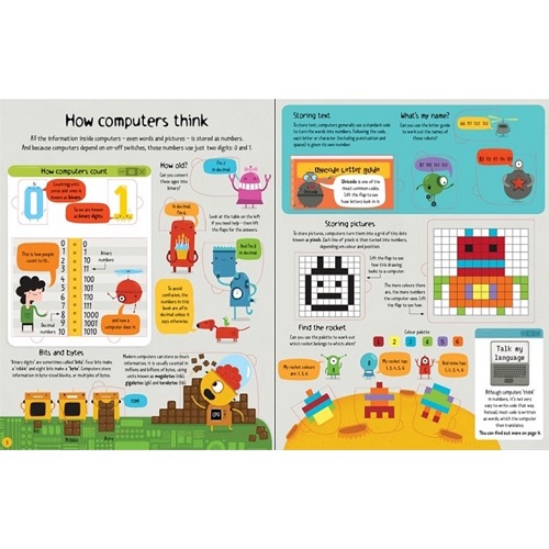 Sách Usborne Tương Tác Lật Mở - Computers And Coding