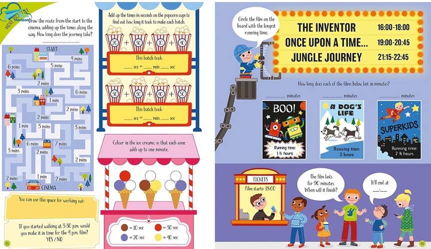 Sách thiếu nhi tiếng Anh Usborne - Telling the Time Activity Book