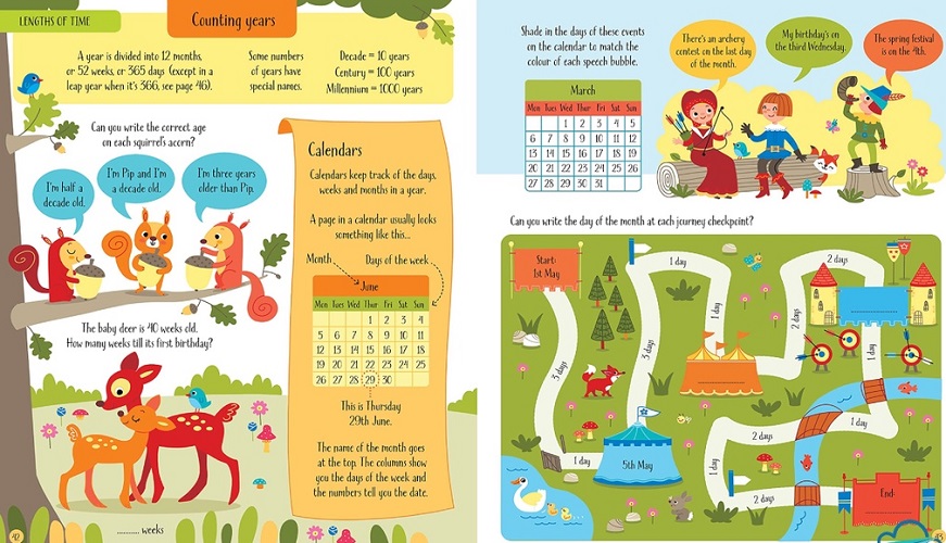 Sách thiếu nhi tiếng Anh Usborne - Telling the Time Activity Book