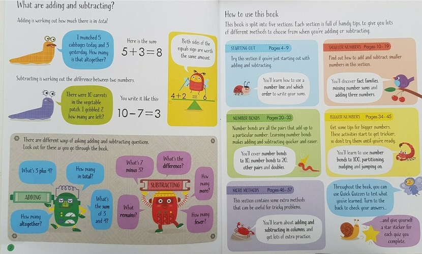 Sách Usborne Vui Học Toán Cho Bé 6-8 Tuổi - Adding And Subtracting Activity Book