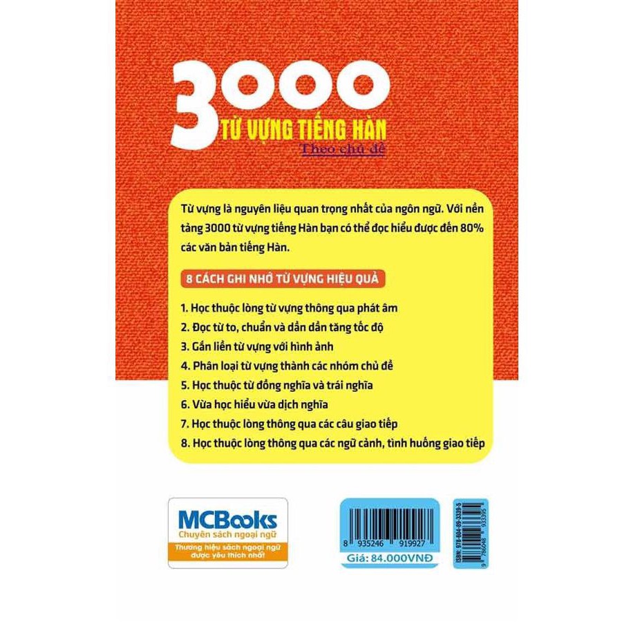 3000 Từ Vựng Tiếng Hàn Theo Chủ Đề