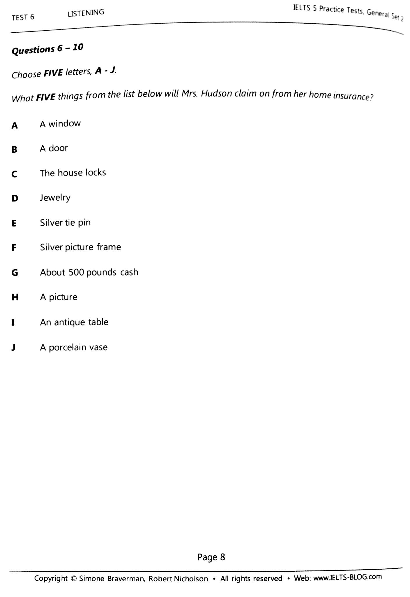 IELTS 5 Practice Tests - General Set 2