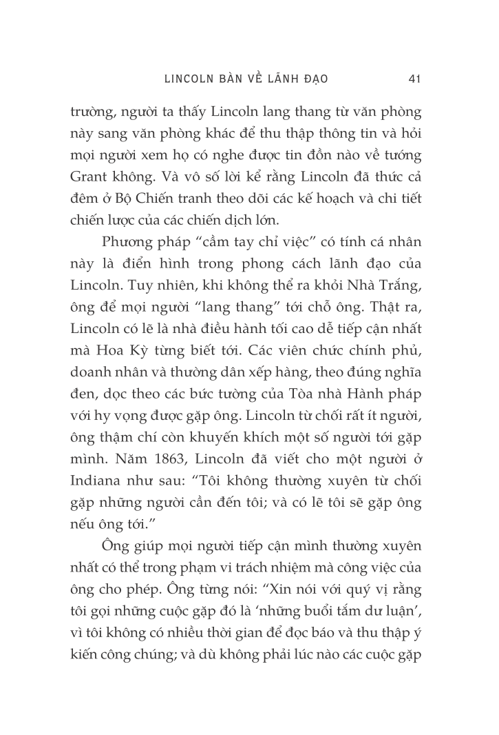 Lincoln Bàn Về Lãnh Đạo