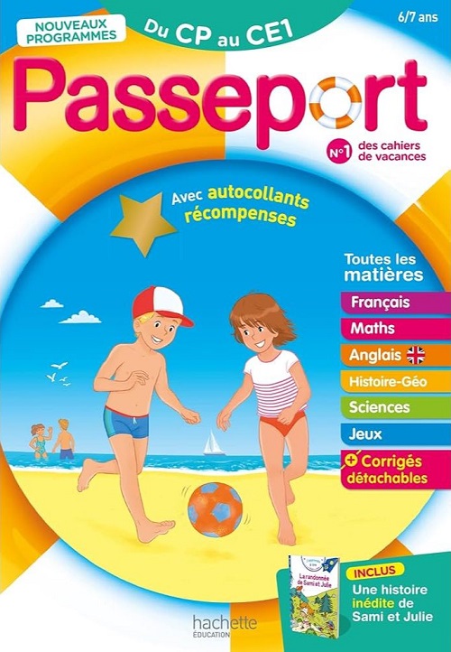 Sách Tiếng Pháp - Passeport Du CP au CE1 - Avec Une Histoire Inédite De Sami Et Julie Et Des Autocollants Récompenses