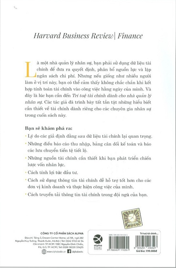 Trí Tuệ Tài Chính Dành Cho Nhà Quản Lý Nhân Sự